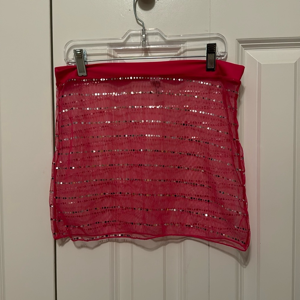 Mesh swim bottom coverup/skirt